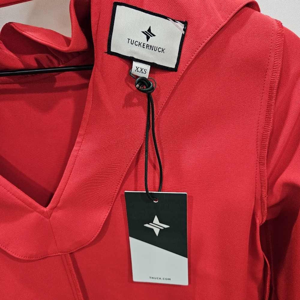 NWT Tuckernuck Daphne Dress Poppy Red Mini Preppy Bowtie Collar Pockets XXS - Picture 10 of 14